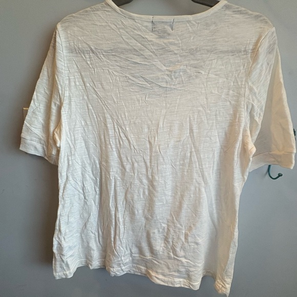 Reitmans Cream Ruffled Short Sleeve Blouse - Picture 3 of 5